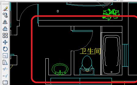 CAD室内设计绘制卫生间