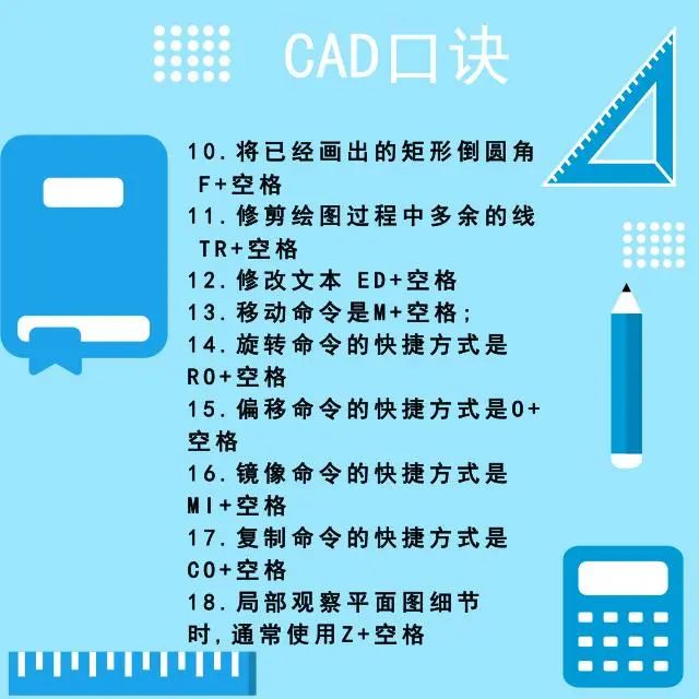 CAD新手自学绘图？一份口诀就够了，收藏背下来！