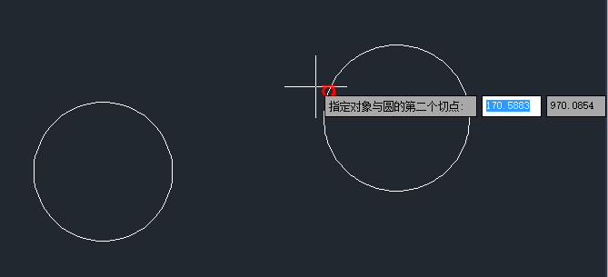 CAD绘制与圆相切的直线和圆弧